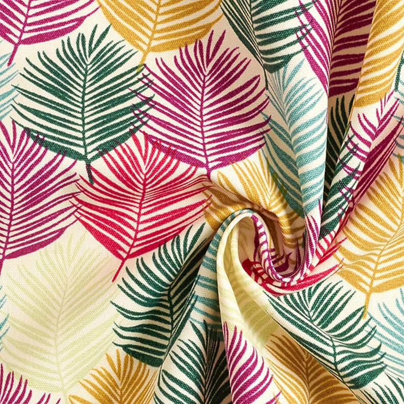 Tropical Leaves Outdoor Fabric – natural,  image number 3