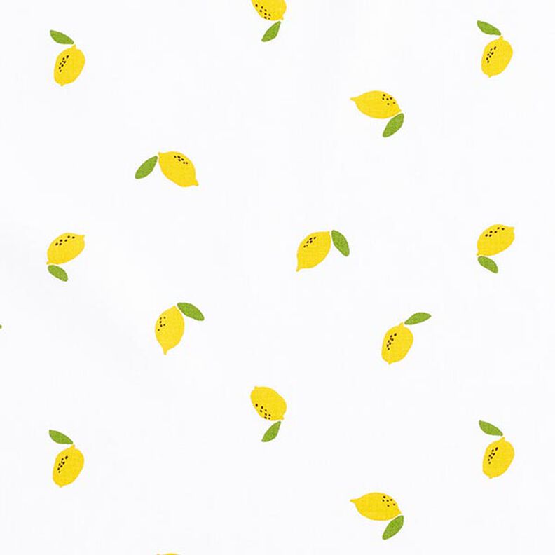 Cotton Poplin lemons – white,  image number 1