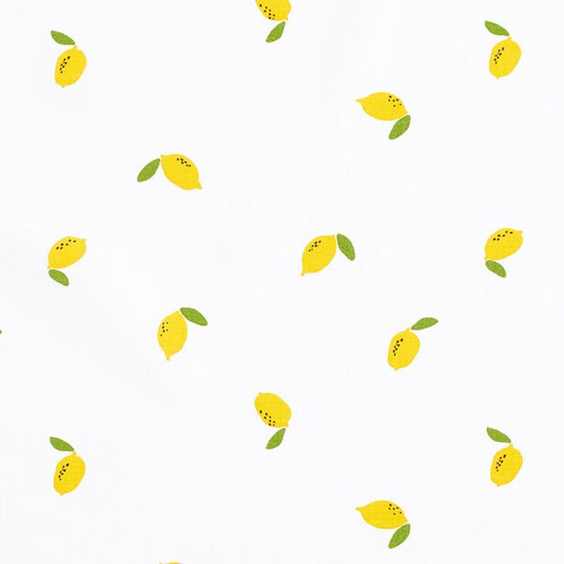 Cotton Poplin lemons – white,  image number 1