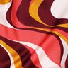 Sateen retro waves| Poppy Fabrics – burgundy/curry yellow,  thumbnail number 2