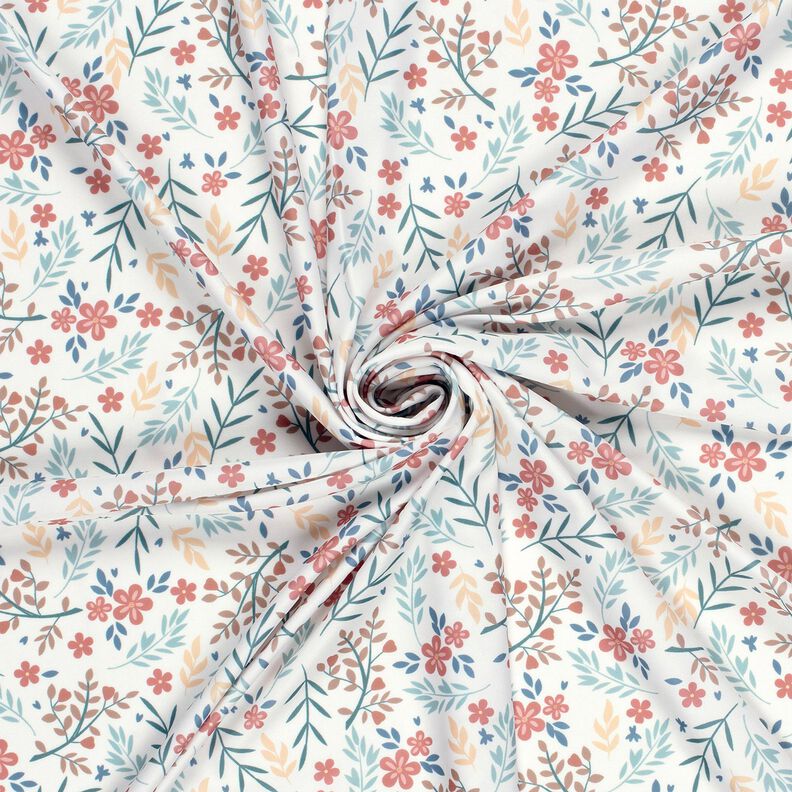 Swimsuit Fabric UPF50 flower tendrils – offwhite/rose gold,  image number 3