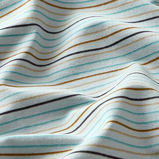 Cotton Jersey Irregular Stripes  – baby blue, 