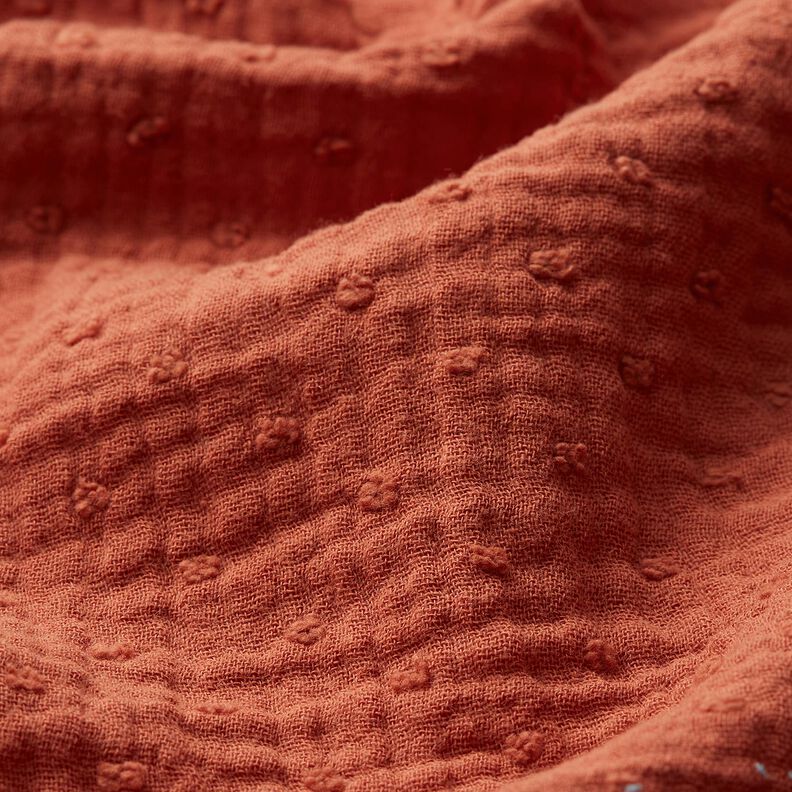 Double Gauze/Muslin dobby – terracotta,  image number 2