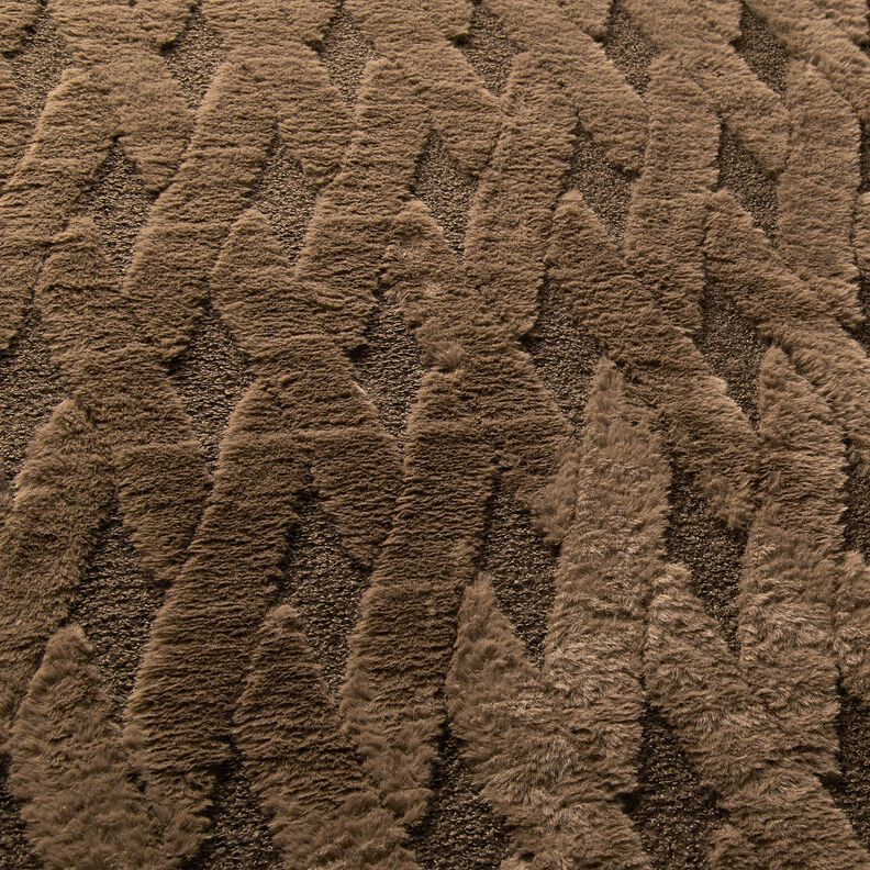 Faux Fur Bouclé Diamonds – dark brown, image number 2
