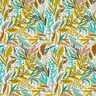 Cotton Cretonne fine leaves and branches – white/silk grey,  thumbnail number 1
