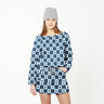 Fir Trees Soft Sweatshirt Fabric – navy blue/light blue,  thumbnail number 6