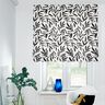 Decor Fabric Half Panama minimalist leaves – black/ivory,  thumbnail number 6