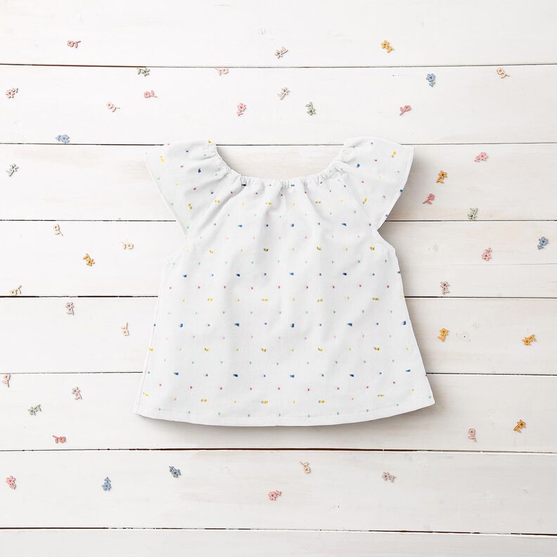 Poplin colourful confetti – white, image number 5