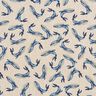 Decor Fabric Half Panama Whales &ndash; indigo/natural,  thumbnail number 1