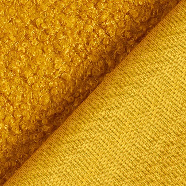 Plain Bouclé Knit – mustard,  image number 3