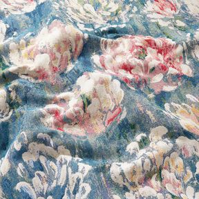 Decor Fabric Tapestry Fabric Water Lilies – light beige/green, 
