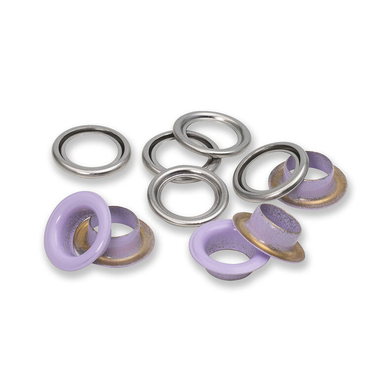 Eyelets with washers [20 pieces | Ø 11 mm] | Prym – lilac/metallic silver,  image number 2