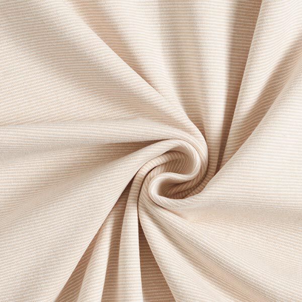 Tubular cuff fabric narrow stripes – beige/offwhite,  image number 1