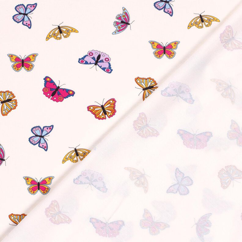 Cotton Jersey colourful butterfly – offwhite,  image number 4