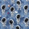Brushed Sweatshirt Fabric cool astronauts Digital Print – blue grey,  thumbnail number 1