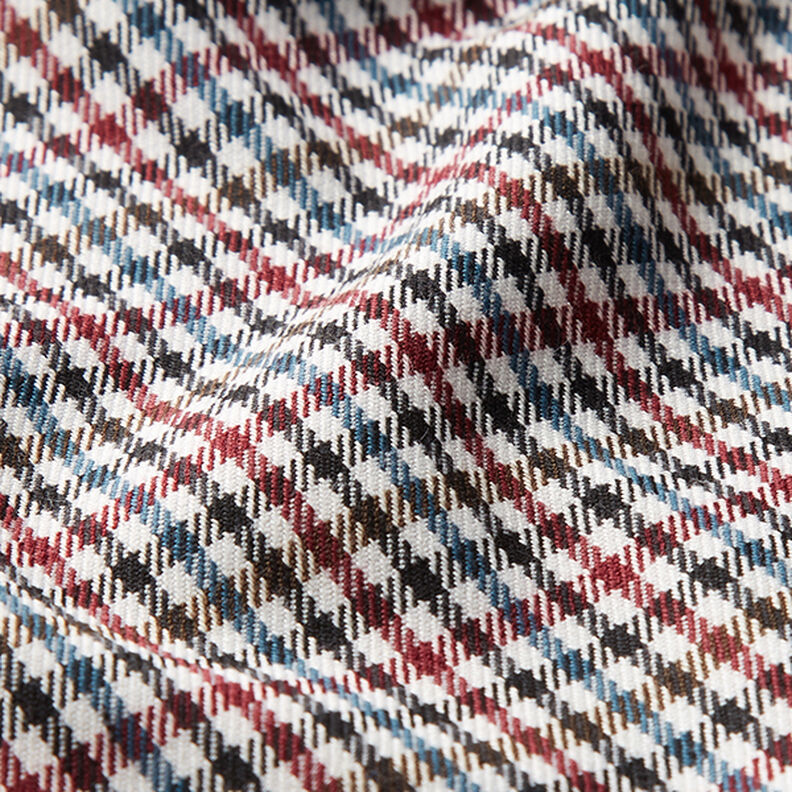 Stretch Trouser Fabric Tartan – white/black,  image number 2