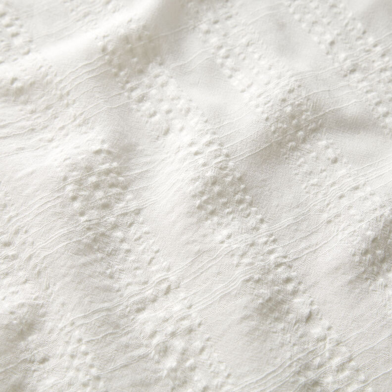 Seersucker cotton viscose blend – white,  image number 2