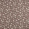 Decor Fabric Half Panama abstract dogs – dark brown/natural,  thumbnail number 1