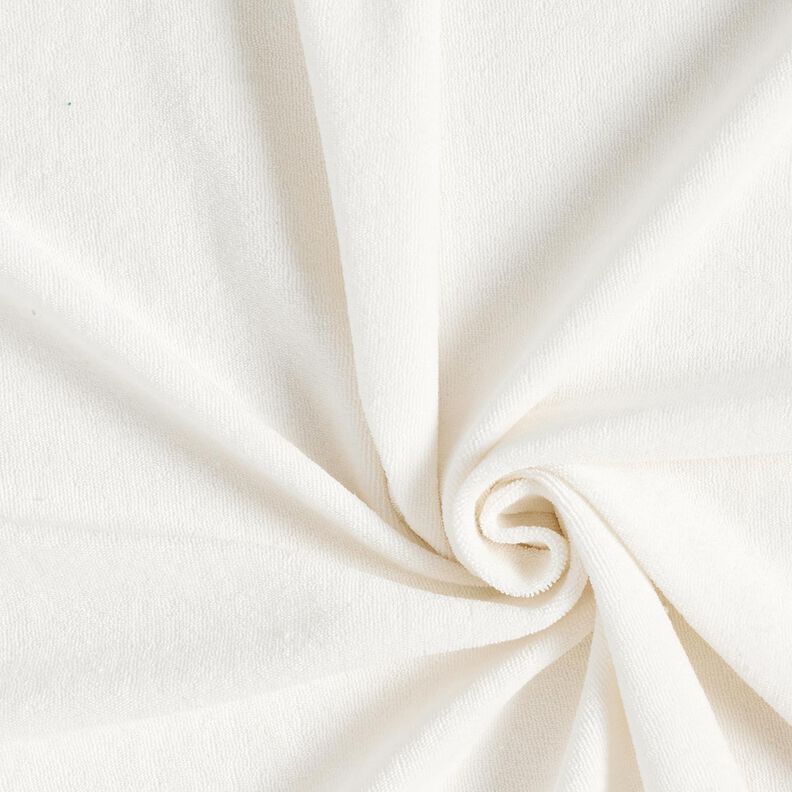 Towelling Fabric Stretch Plain – ivory,  image number 1