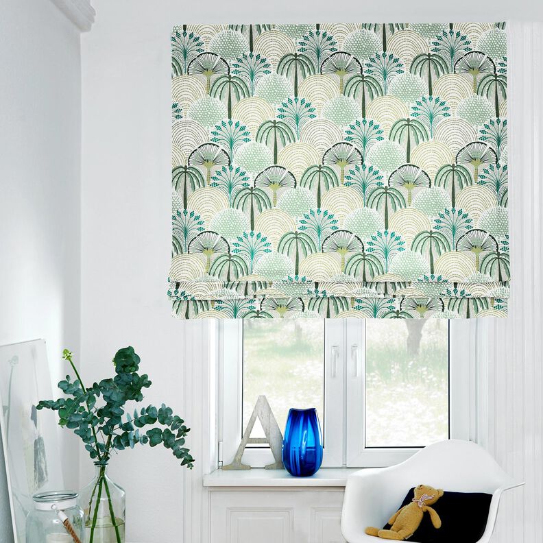 Decor Fabric Cotton Twill abstract palm fans – sage/ivory,  image number 6