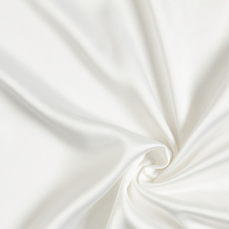 Plain polyester satin – white,  image number 1