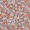 Cotton Cretonne small retro flowers – white/pink,  thumbnail number 1