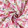 viscose fabric Watercolor spring flowers – white/pastel violet,  thumbnail number 3