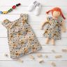 Cotton Poplin Bear heads and rainbows Digital Print – beige,  thumbnail number 5
