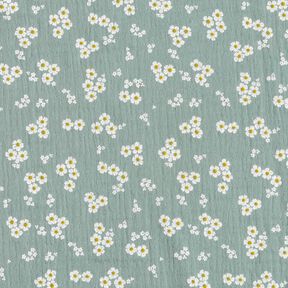 Double Gauze/Muslin daisies – reed/white, 