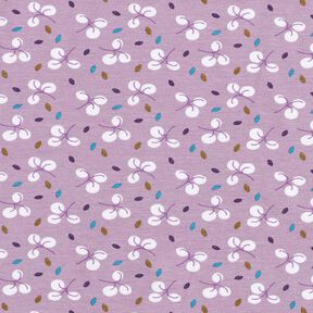 Cotton Jersey branches and dots – lavender, 