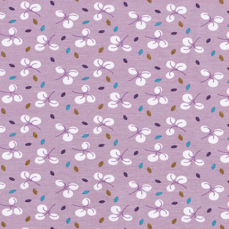 Cotton Jersey branches and dots – lavender,  image number 1