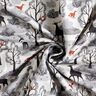 Brushed Sweatshirt Fabric abstract woodland animals Digital Print – misty grey,  thumbnail number 4
