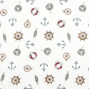 Decor Fabric Panama Nautical – white, 