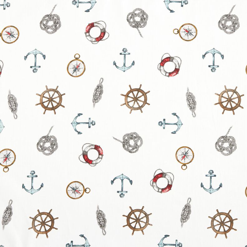 Decor Fabric Panama Nautical – white,  image number 1