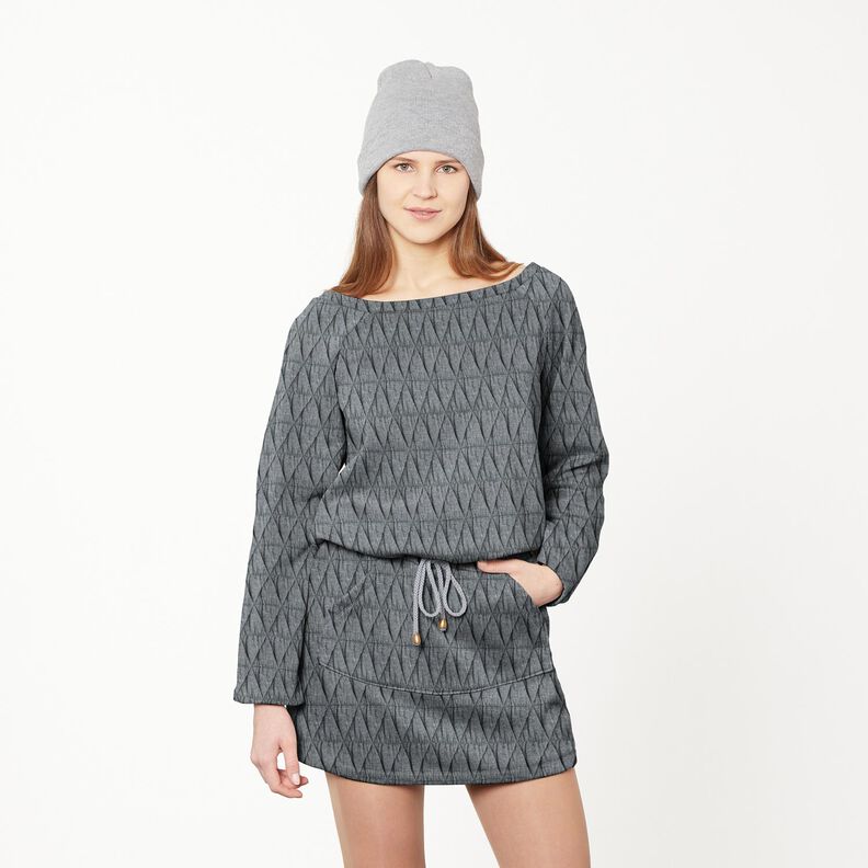Quilted jersey diamonds – grey,  image number 5