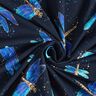 Cotton Jersey Dragonflies | Glitzerpüppi – midnight blue/light turquoise,  thumbnail number 3
