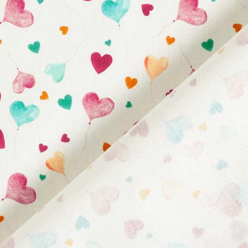 Cotton poplin heart balloons – white,  image number 4