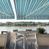 awning fabric Blurred Stripes – grey/turquoise,  thumbnail number 10