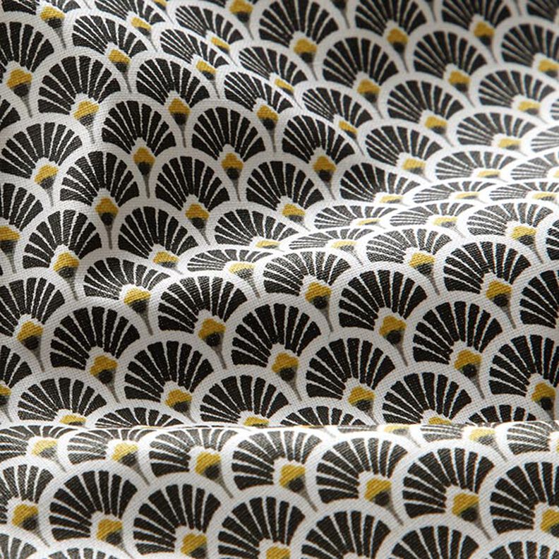 Coated Cotton Little Fans – black,  image number 2