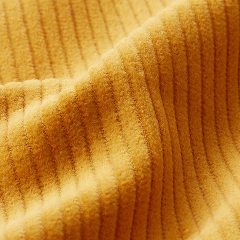 Chunky Corduroy pre-washed Plain – curry yellow,  image number 2