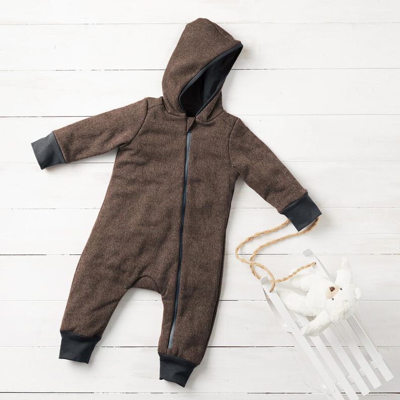 Fulled woollen loden Mottled – brown, image number 9