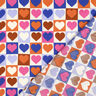 Cotton Poplin Diamond hearts | Poppy Fabrics – ivory/royal blue,  thumbnail number 4