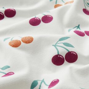 Cotton Jersey Glittery cherries | by Poppy – offwhite, 
