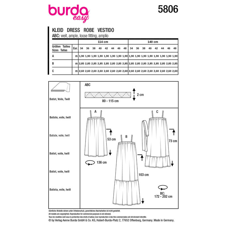 Dress | Burda 5806 | 34-48,  image number 12