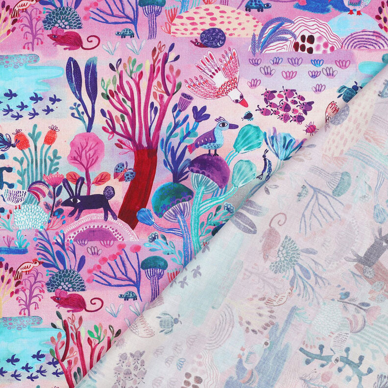 Cotton Poplin Sunshine Digital Print | Nerida Hansen – lavender/dark red,  image number 4