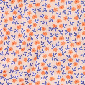 GOTS Cotton Poplin Ditsy Flowers | Poppy Fabrics – natural/peach orange, 