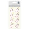 Baby Girl Bottle Design Stickers [ 8 pieces ] – pink/yellow,  thumbnail number 1