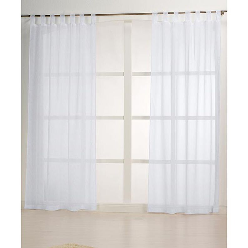 Curtain Fabric Voile Linen Look 300 cm – white,  image number 5
