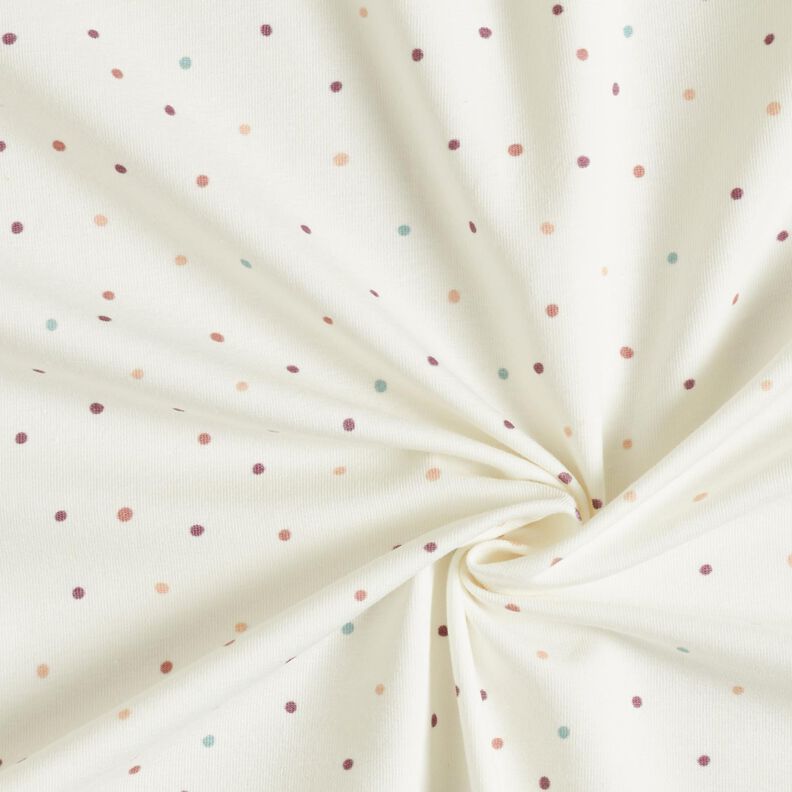 Cotton Jersey colourful dots – offwhite,  image number 3
