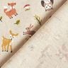 Decor Fabric Half Panama Friendly Forest Animals – natural/brown,  thumbnail number 4